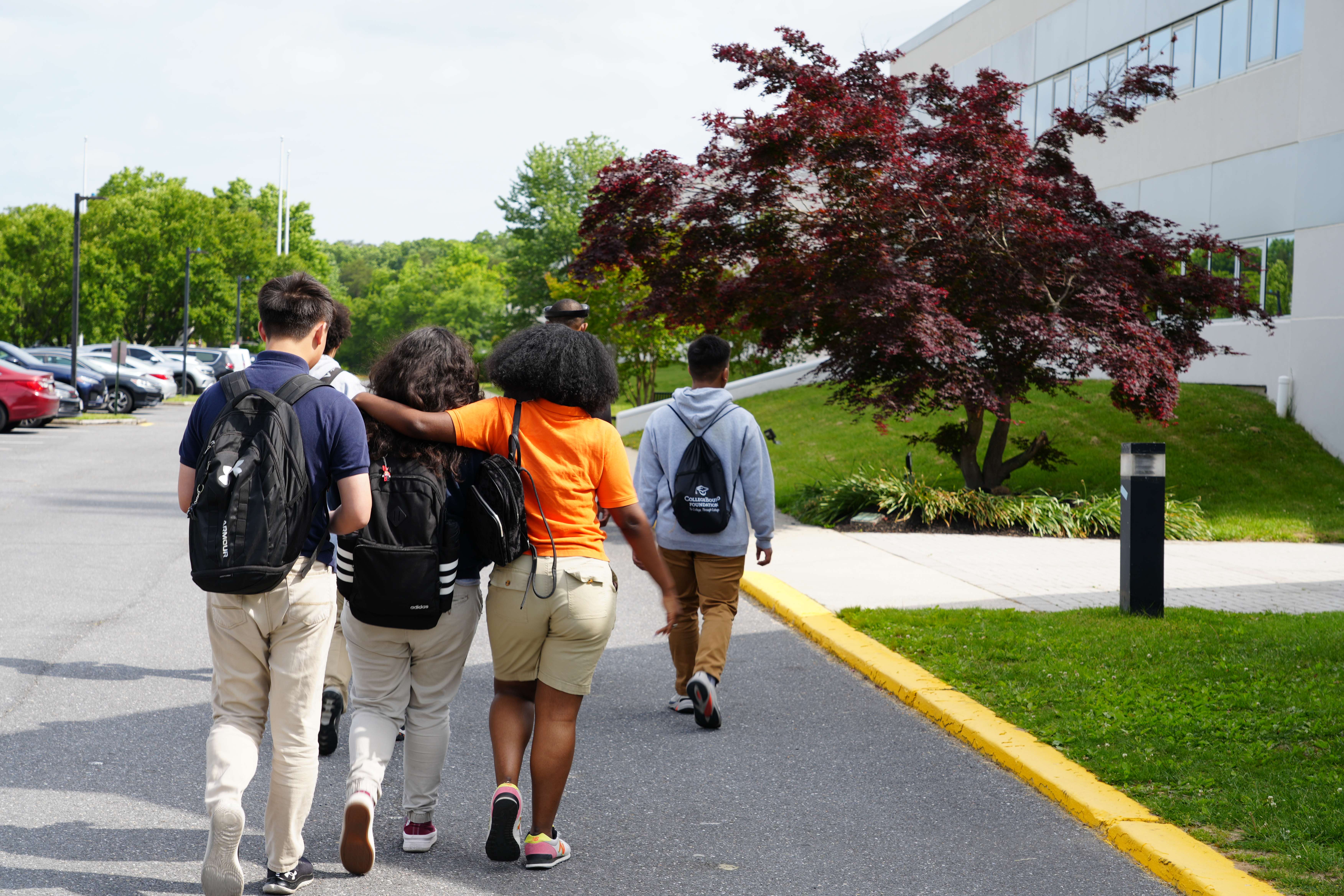 Students Touring Outside Campus