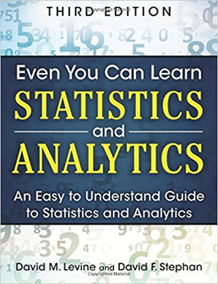 Statistics and Analytics Book Cover, for Business Analytics Students