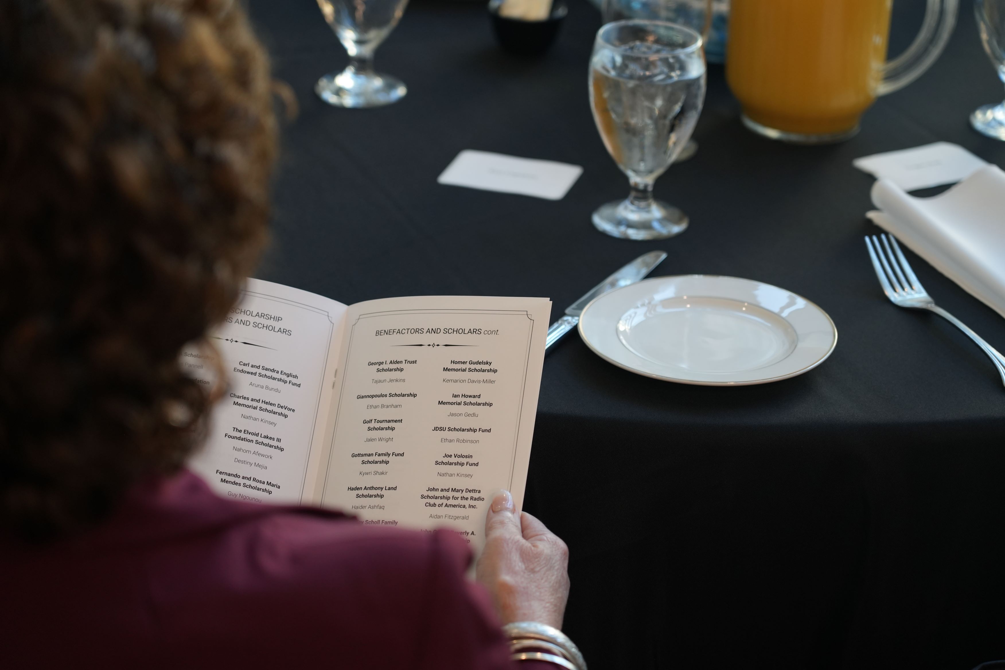 Attendee at Scholarship Appreciation Breakfast