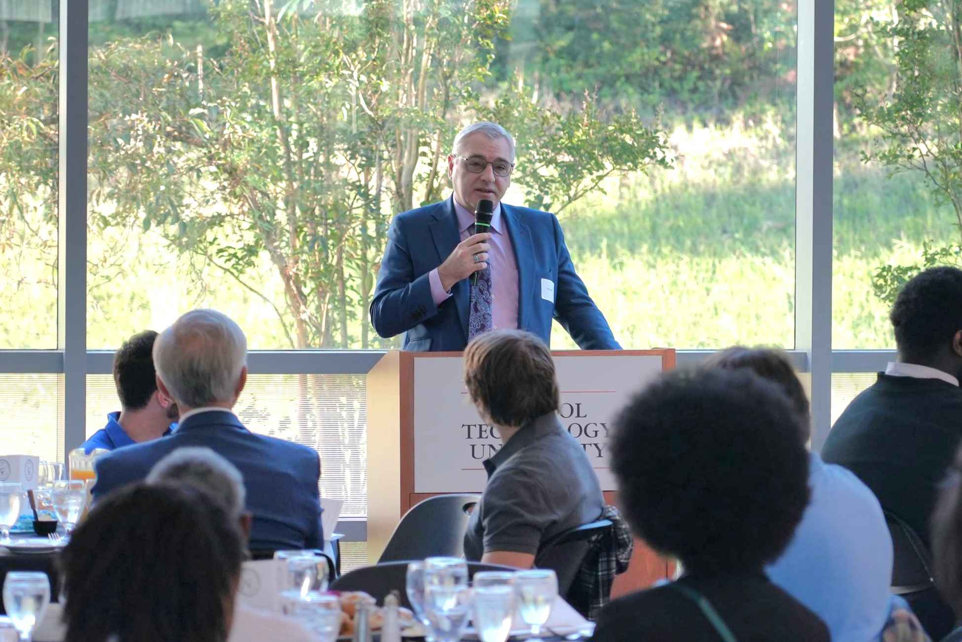 Dr. Sims Speaking at Scholarship Appreciation Breakfast